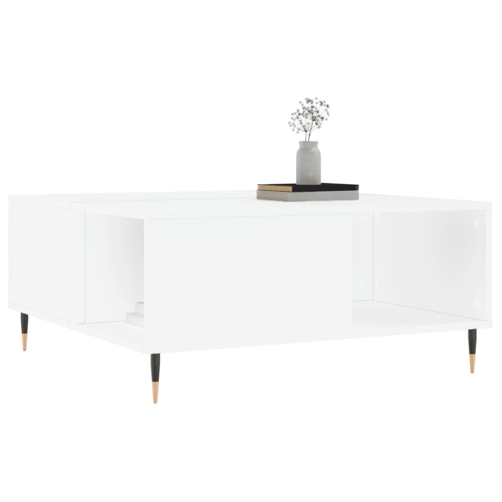 Coffee Table White 80x80x36,5 cm Engineered Wood