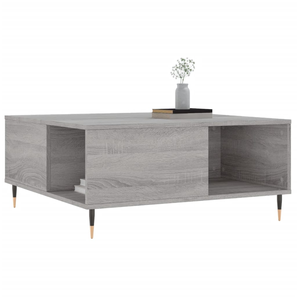 Coffee Table Grey Sonoma 80x80x36,5 cm Engineered Wood