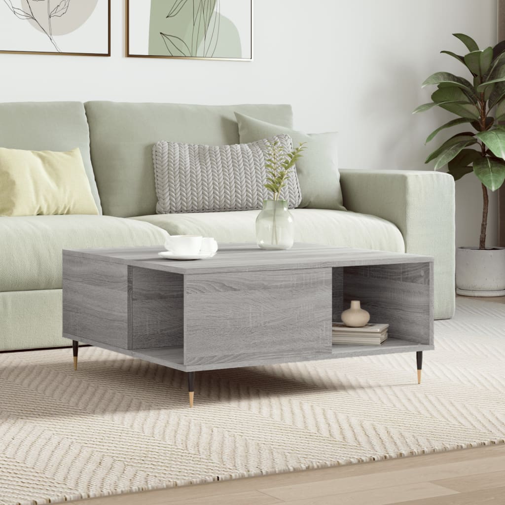 Coffee Table Grey Sonoma 80x80x36,5 cm Engineered Wood