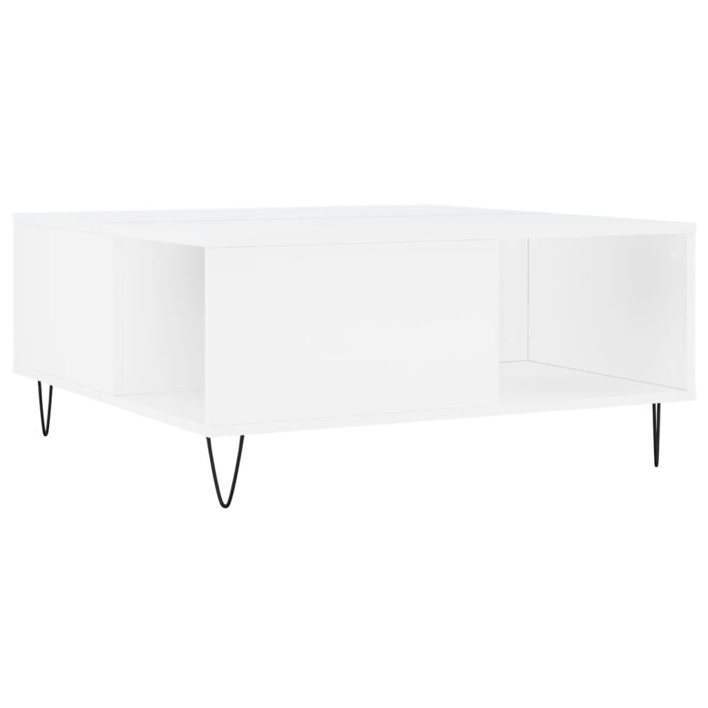 Coffee Table White 80x80x36,5 cm Engineered Wood