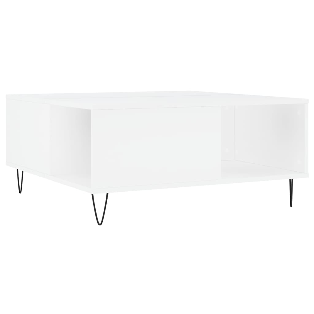 Coffee Table White 80x80x36,5 cm Engineered Wood