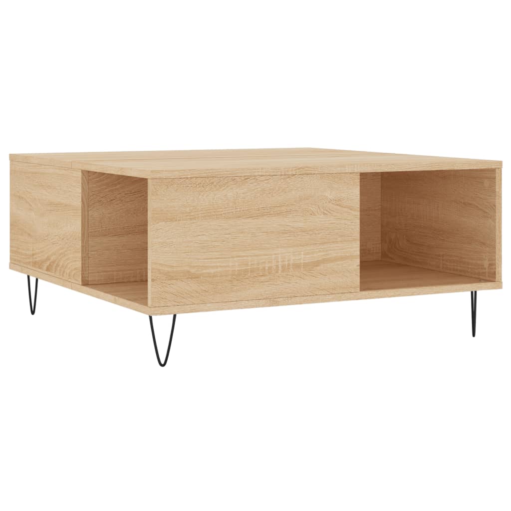 Coffee Table Sonoma Oak 80x80x36,5 cm Engineered Wood
