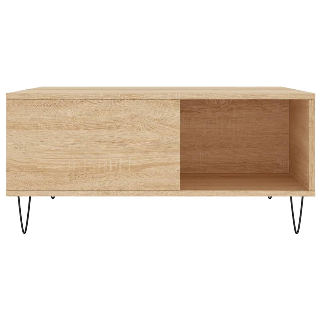 Coffee Table Sonoma Oak 80x80x36,5 cm Engineered Wood