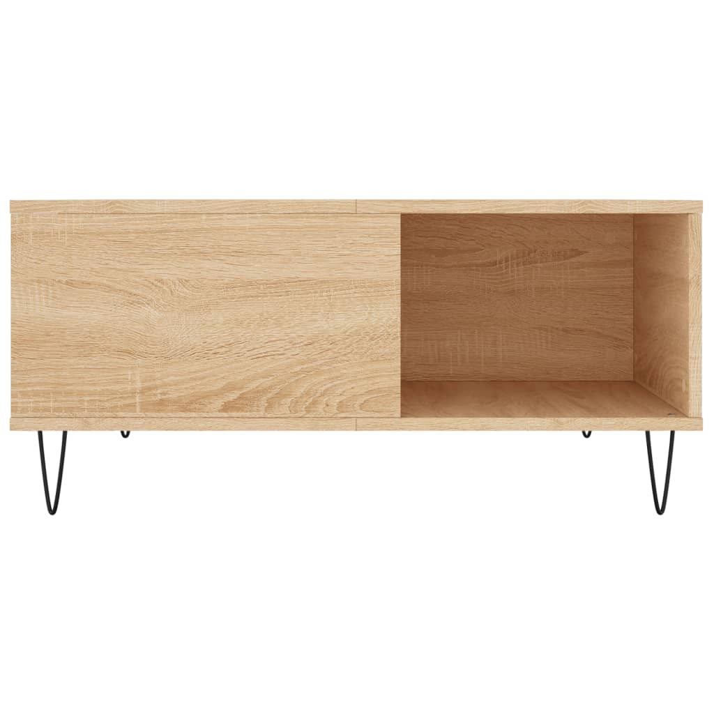 Coffee Table Sonoma Oak 80x80x36,5 cm Engineered Wood