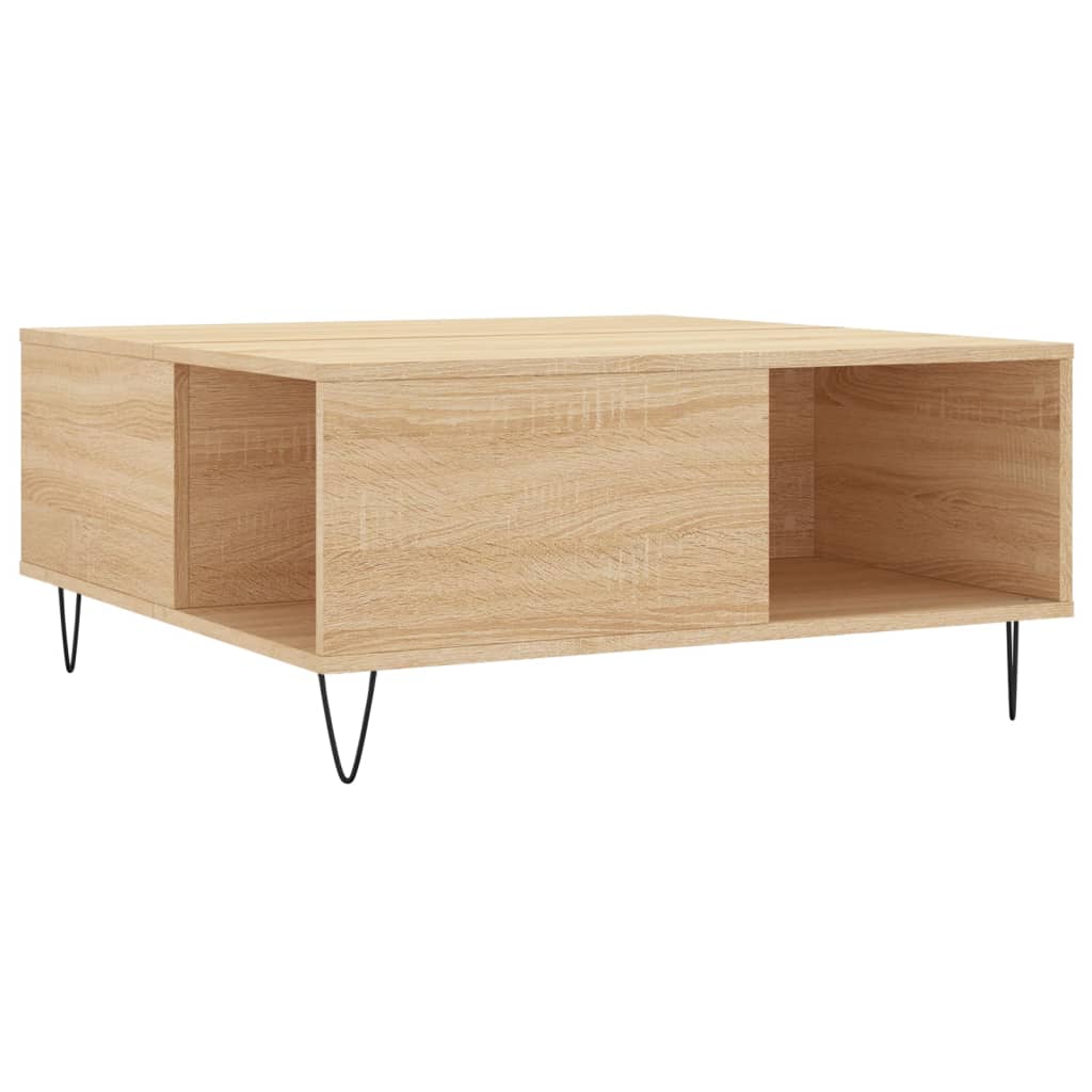Coffee Table Sonoma Oak 80x80x36,5 cm Engineered Wood