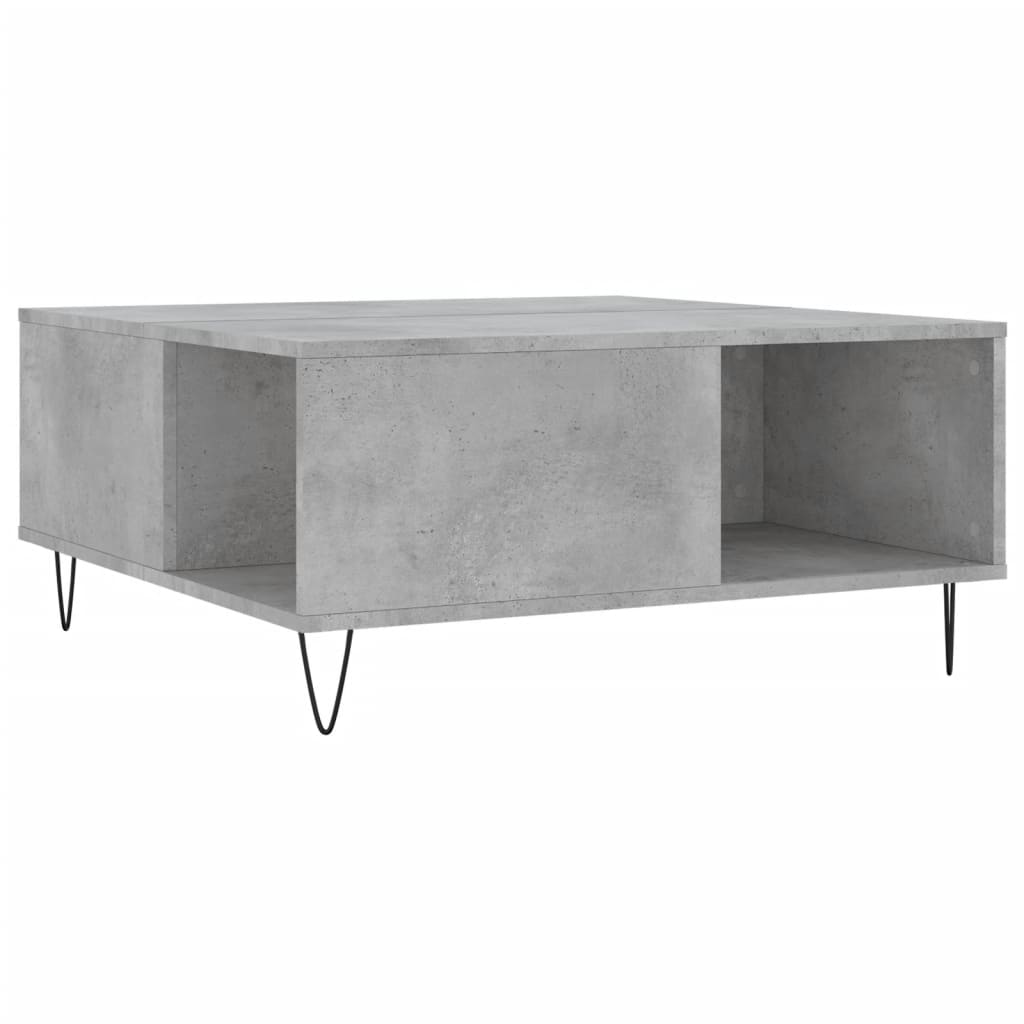 Coffee Table Concrete Grey 80x80x36,5 cm Engineered Wood