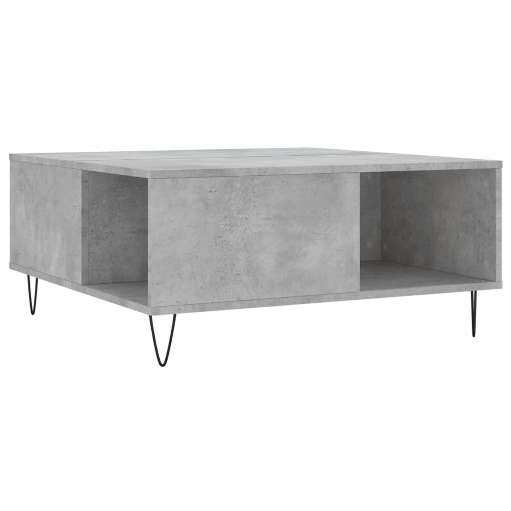 Coffee Table Concrete Grey 80x80x36,5 cm Engineered Wood