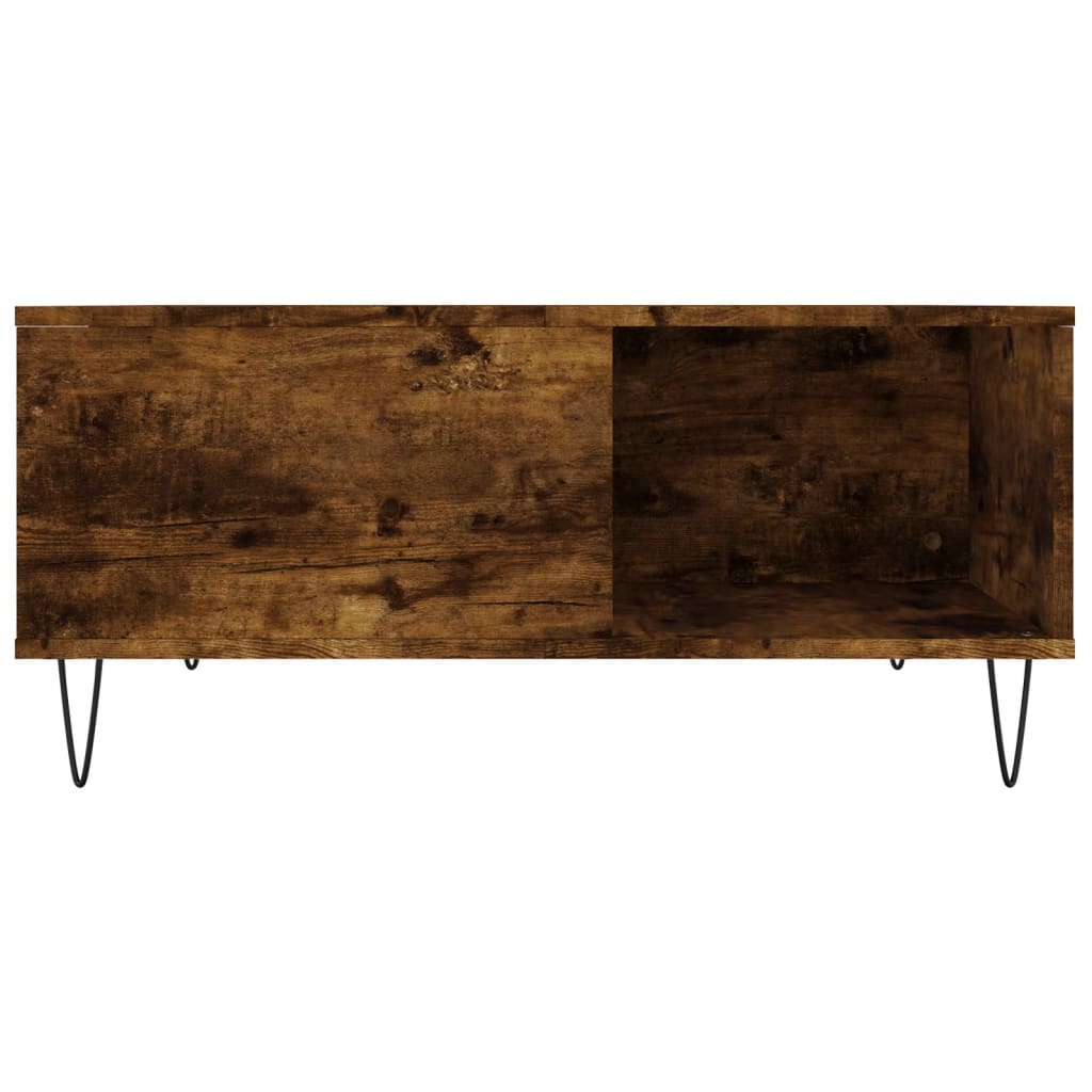 Coffee Table Smoked Oak 80x80x36,5 cm Engineered Wood