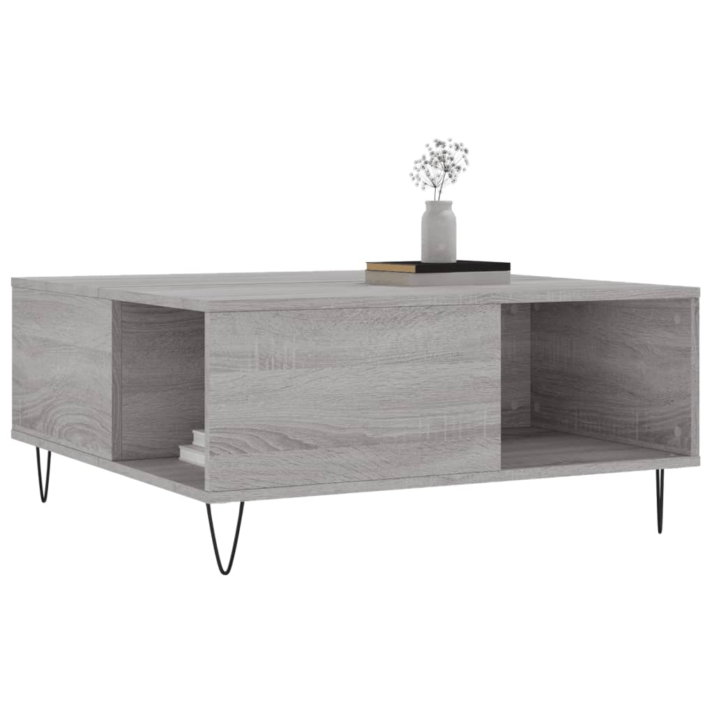 Coffee Table Grey Sonoma 80x80x36,5 cm Engineered Wood