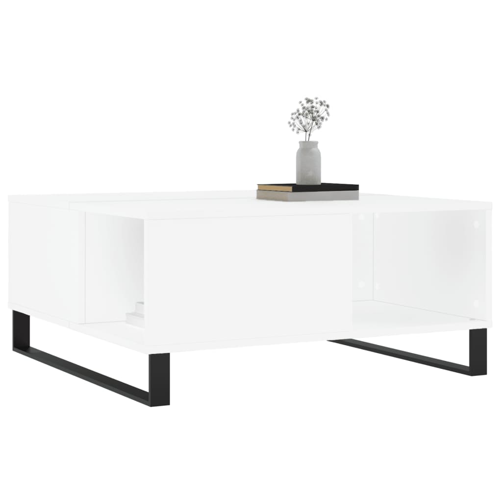 Coffee Table White 80x80x36,5 cm Engineered Wood