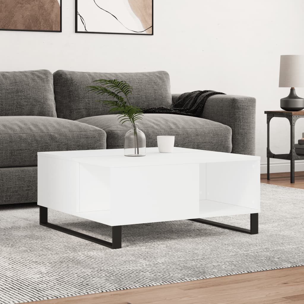 Coffee Table White 80x80x36,5 cm Engineered Wood