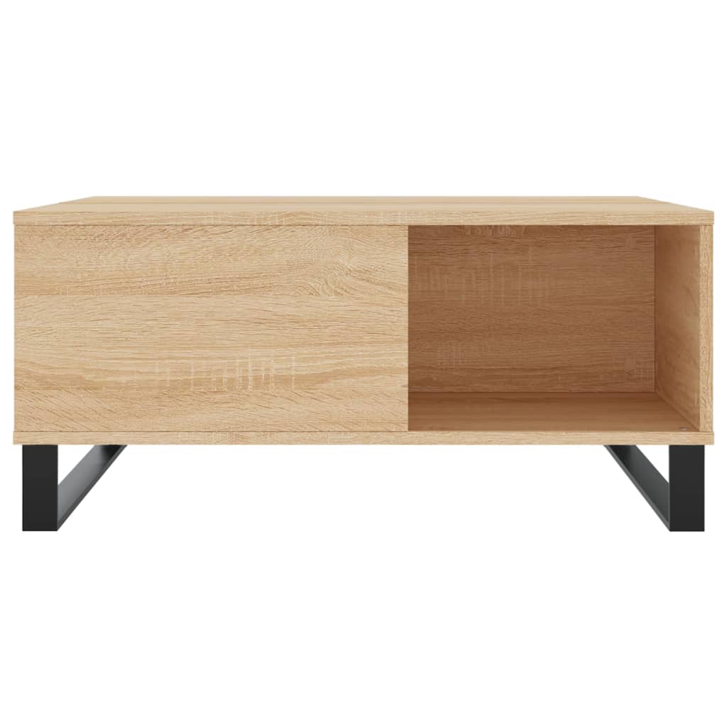 vidaXL Coffee Table Sonoma Oak 80x80x36.5 cm Engineered Wood