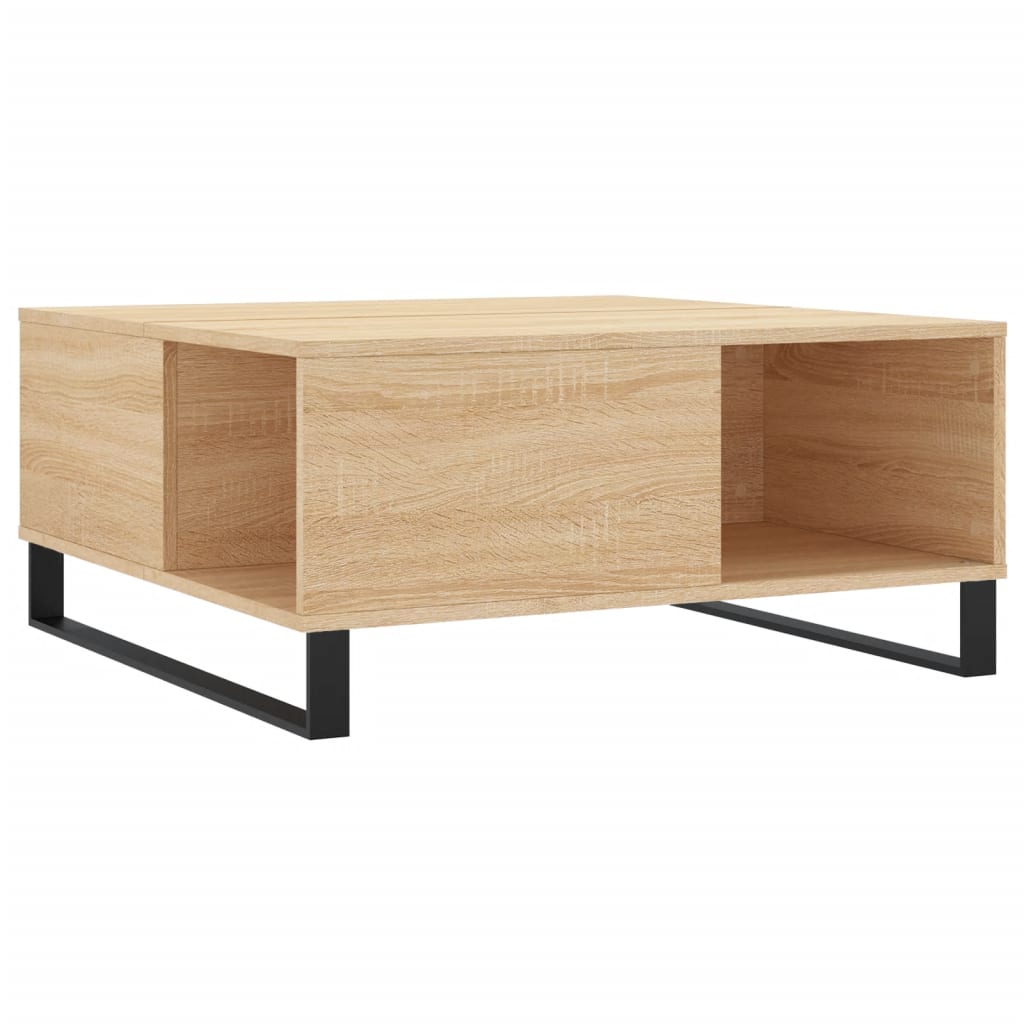 vidaXL Coffee Table Sonoma Oak 80x80x36.5 cm Engineered Wood