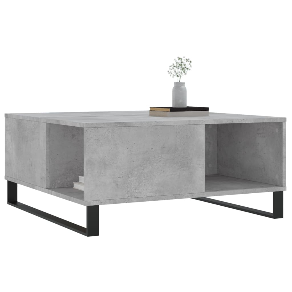 Coffee Table Concrete Grey 80x80x36,5 cm Engineered Wood