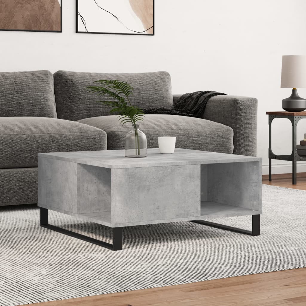 Coffee Table Concrete Grey 80x80x36,5 cm Engineered Wood