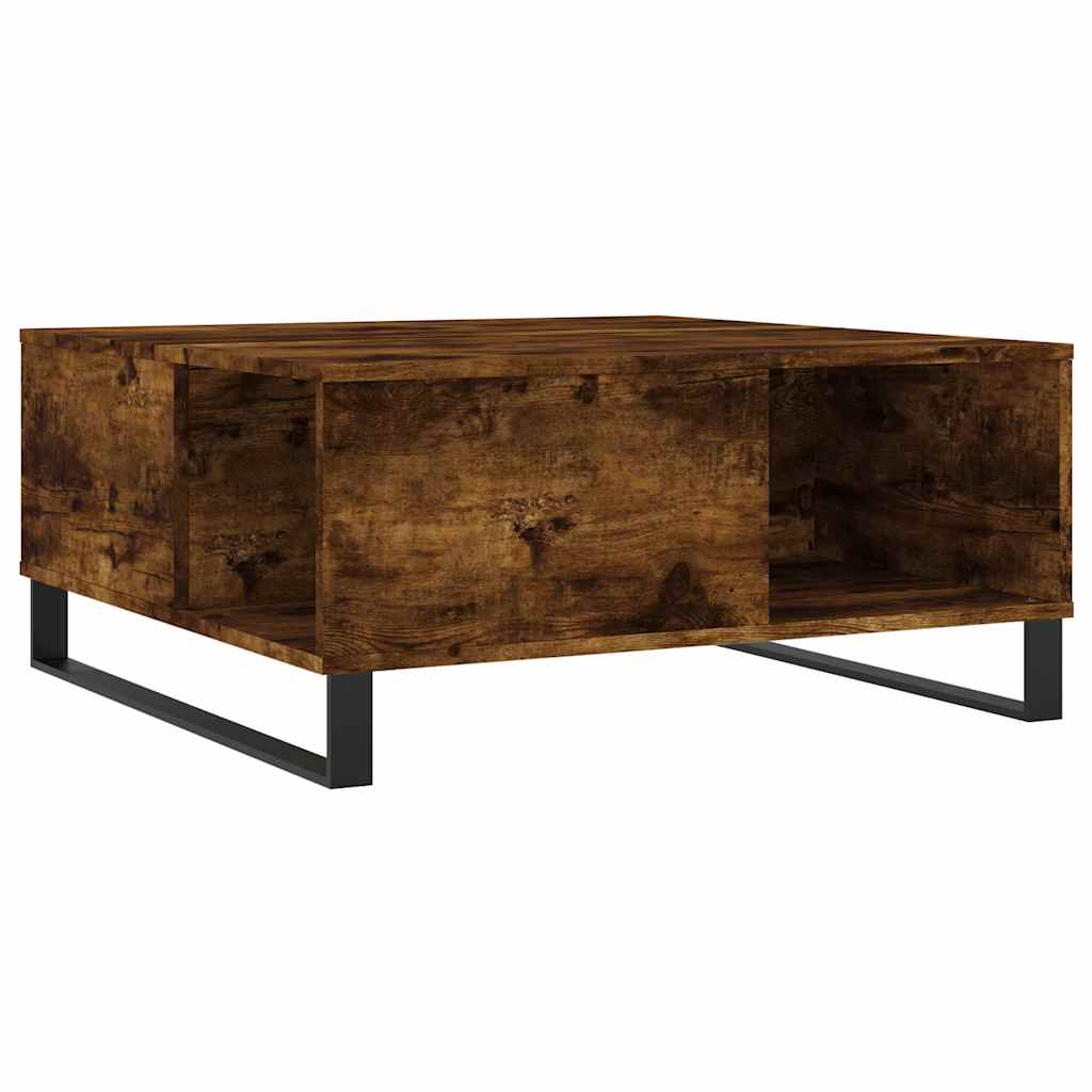 Coffee Table Smoked Oak 80x80x36,5 cm Engineered Wood