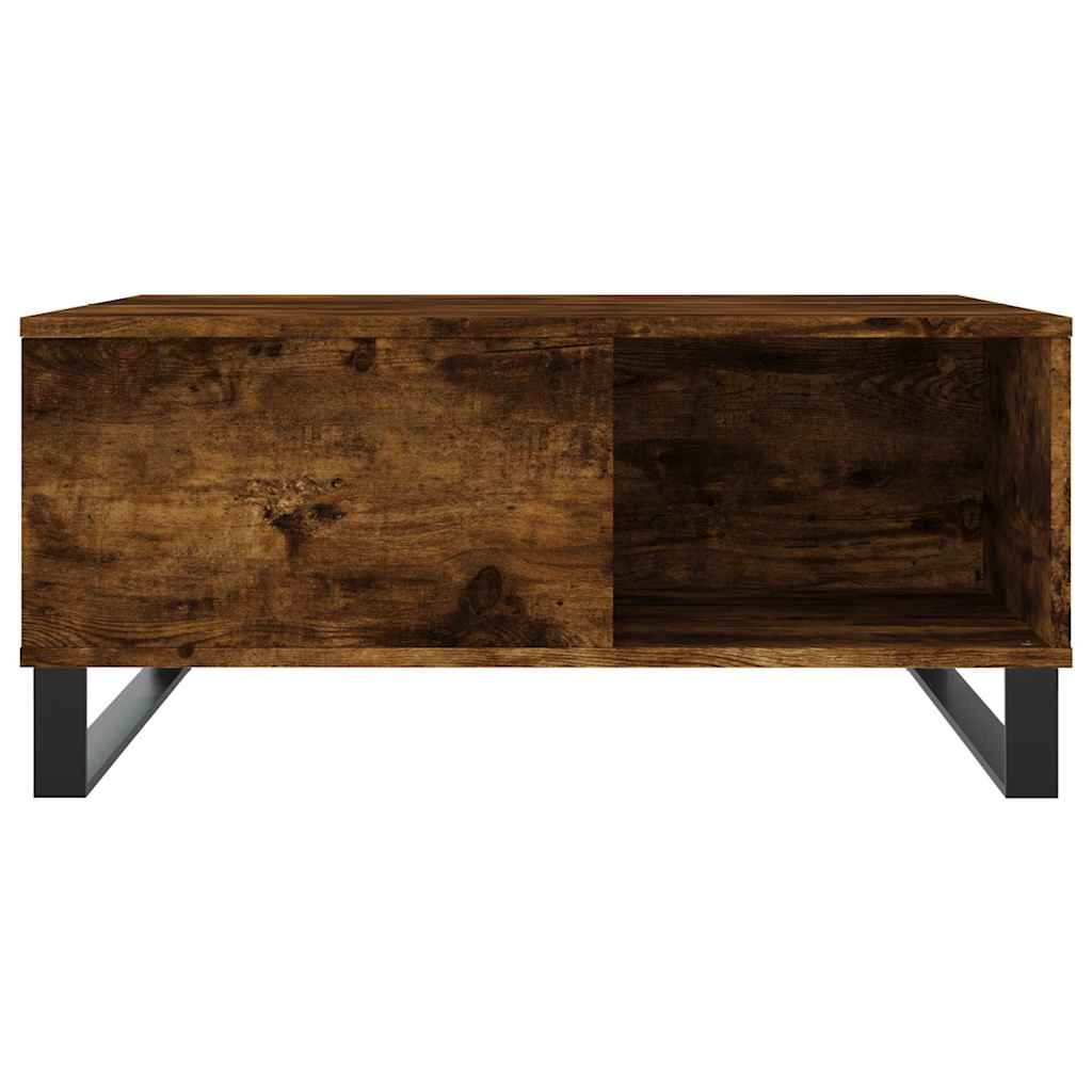 Coffee Table Smoked Oak 80x80x36,5 cm Engineered Wood