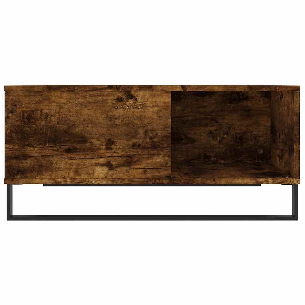 Coffee Table Smoked Oak 80x80x36,5 cm Engineered Wood
