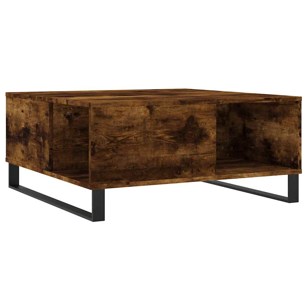 Coffee Table Smoked Oak 80x80x36,5 cm Engineered Wood