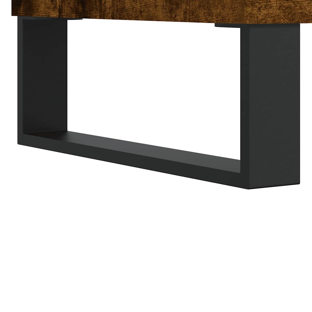 Coffee Table Smoked Oak 80x80x36.5 cm Engineered Wood