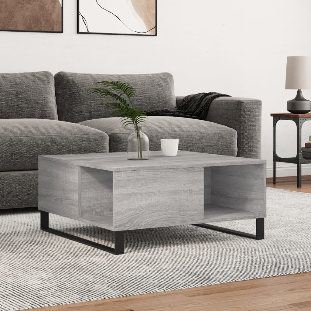 Coffee Table Grey Sonoma 80x80x36,5 cm Engineered Wood
