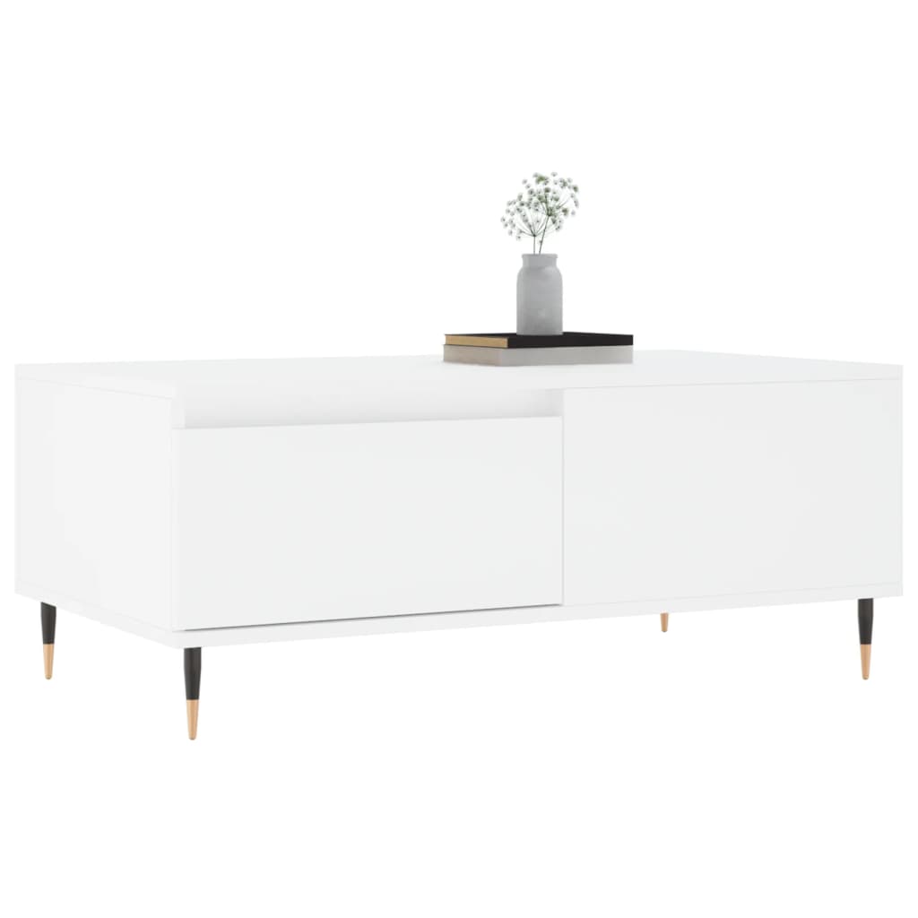 Coffee Table White 90x50x36,5 cm Engineered Wood