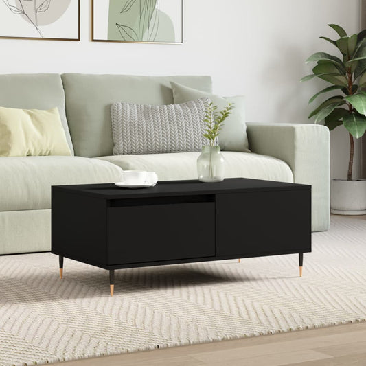 Coffee Table Black 90x50x36.5 cm Engineered Wood