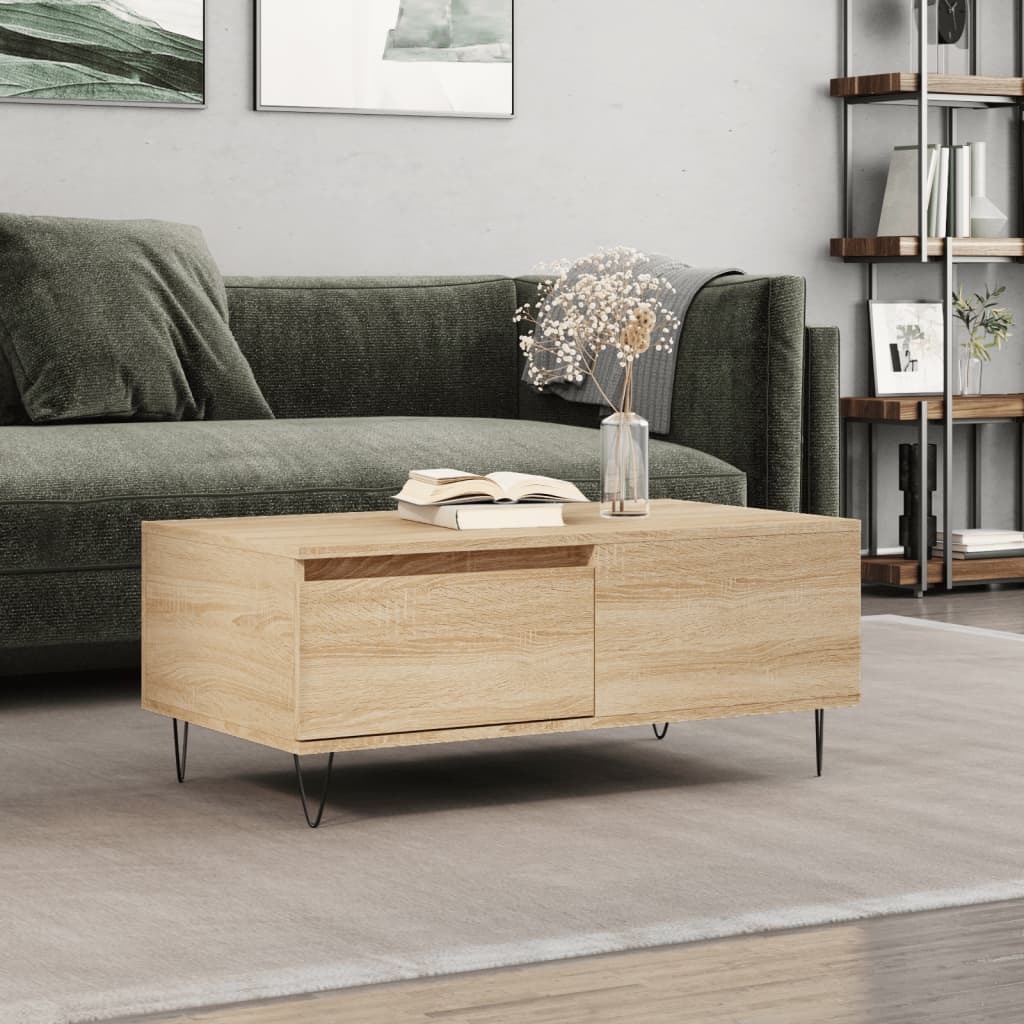 Coffee Table Sonoma Oak 90x50x36,5 cm Engineered Wood