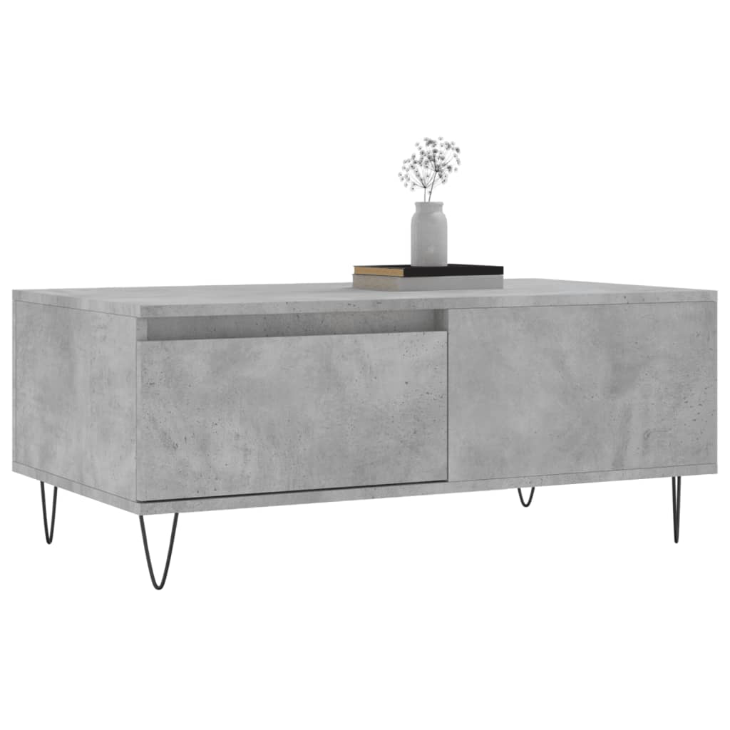 Coffee Table Concrete Grey 90x50x36,5 cm Engineered Wood