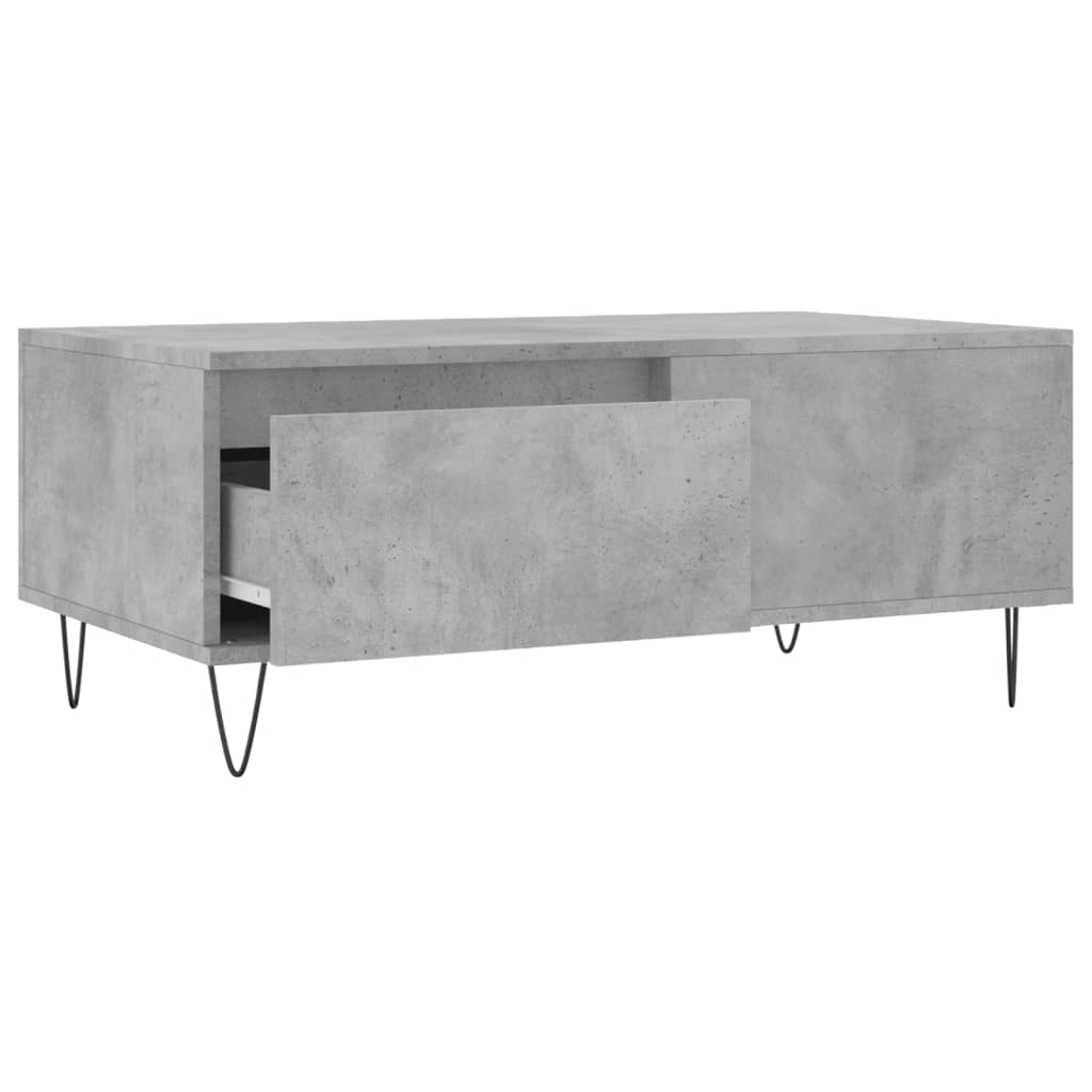 Coffee Table Concrete Grey 90x50x36,5 cm Engineered Wood
