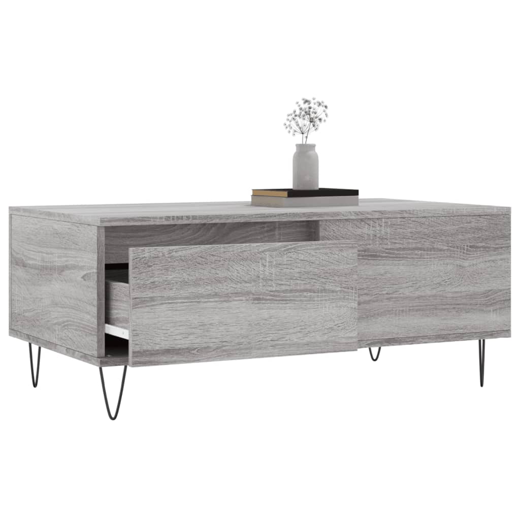 Coffee Table Grey Sonoma 90x50x36,5 cm Engineered Wood