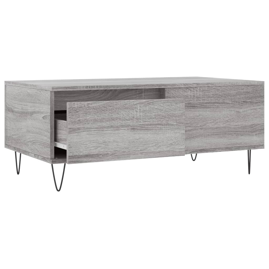 Coffee Table Grey Sonoma 90x50x36,5 cm Engineered Wood