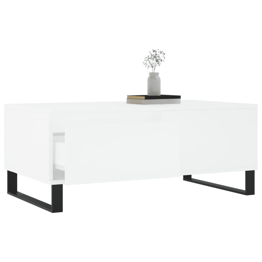 Coffee Table White 90x50x36,5 cm Engineered Wood