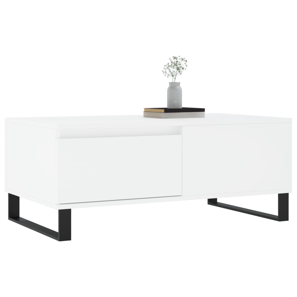 Coffee Table White 90x50x36,5 cm Engineered Wood