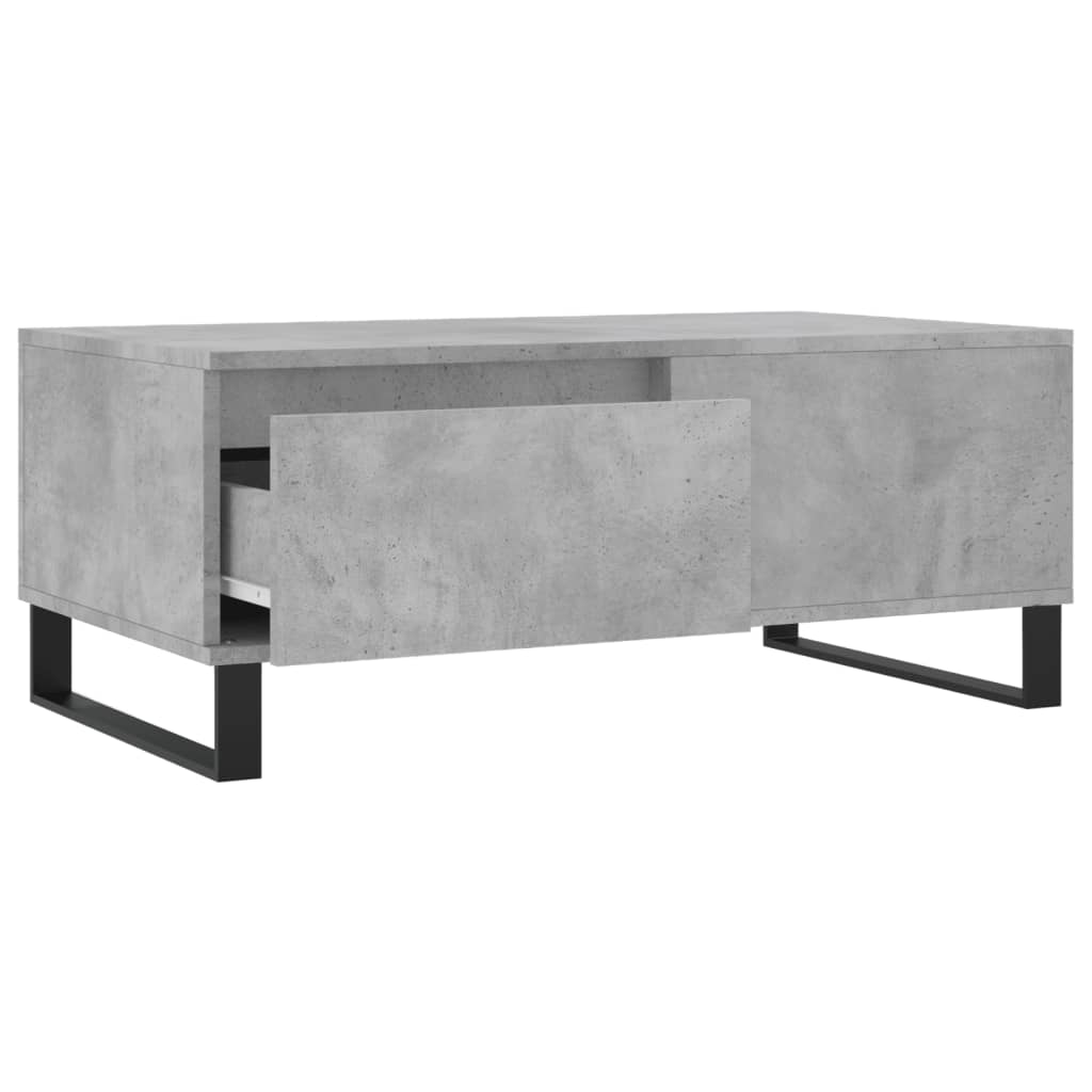 Coffee Table Concrete Grey 90x50x36,5 cm Engineered Wood