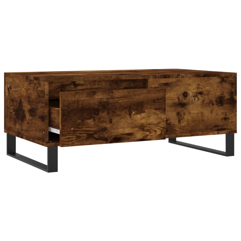 Coffee Table Smoked Oak 90x50x36,5 cm Engineered Wood