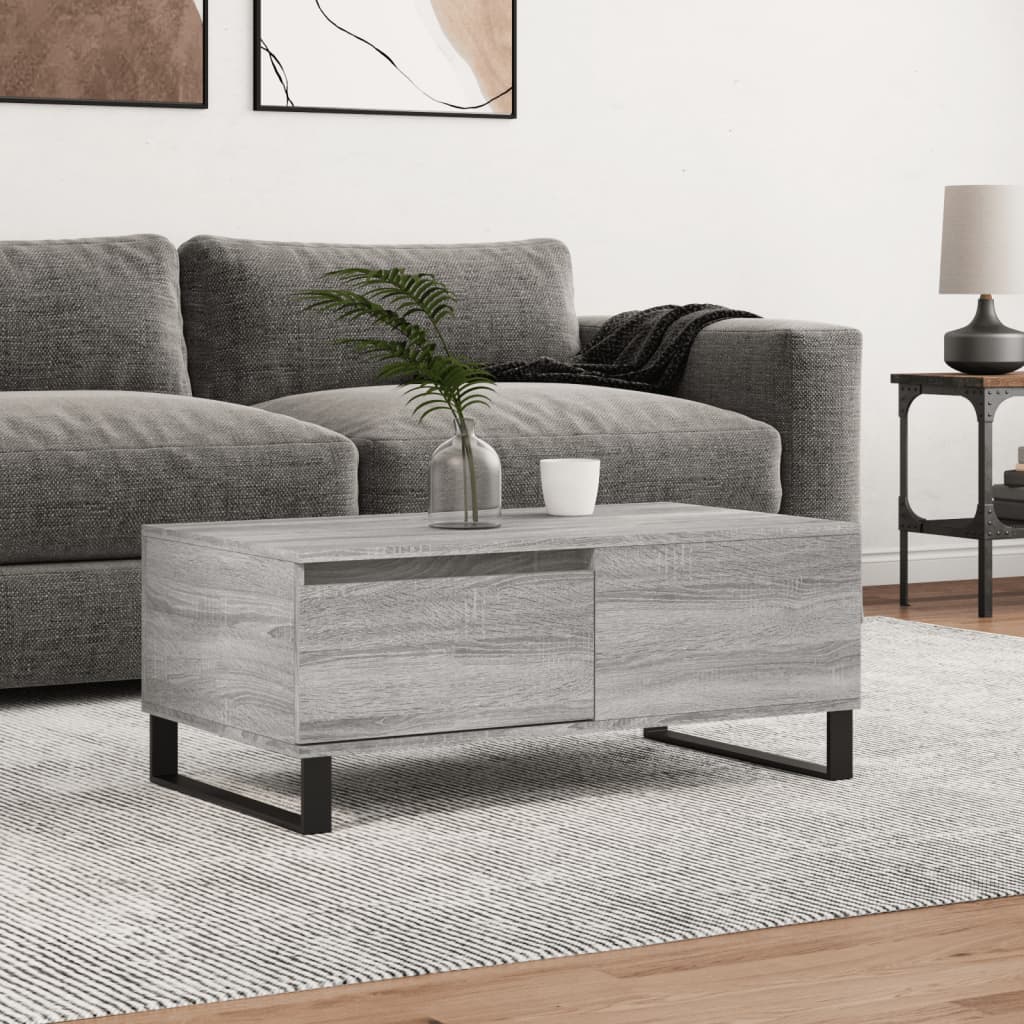 Coffee Table Grey Sonoma 90x50x36,5 cm Engineered Wood