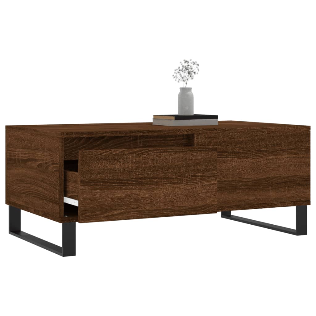 Coffee Table Brown Oak 90x50x36,5 cm Engineered Wood