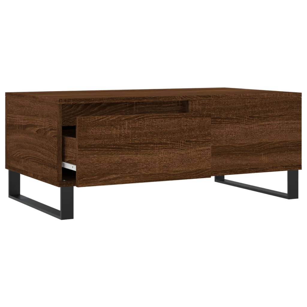 Coffee Table Brown Oak 90x50x36,5 cm Engineered Wood