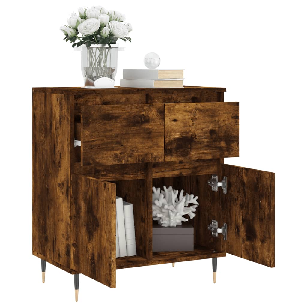 Sideboard Smoked Oak 60x35x70 cm Engineered Wood