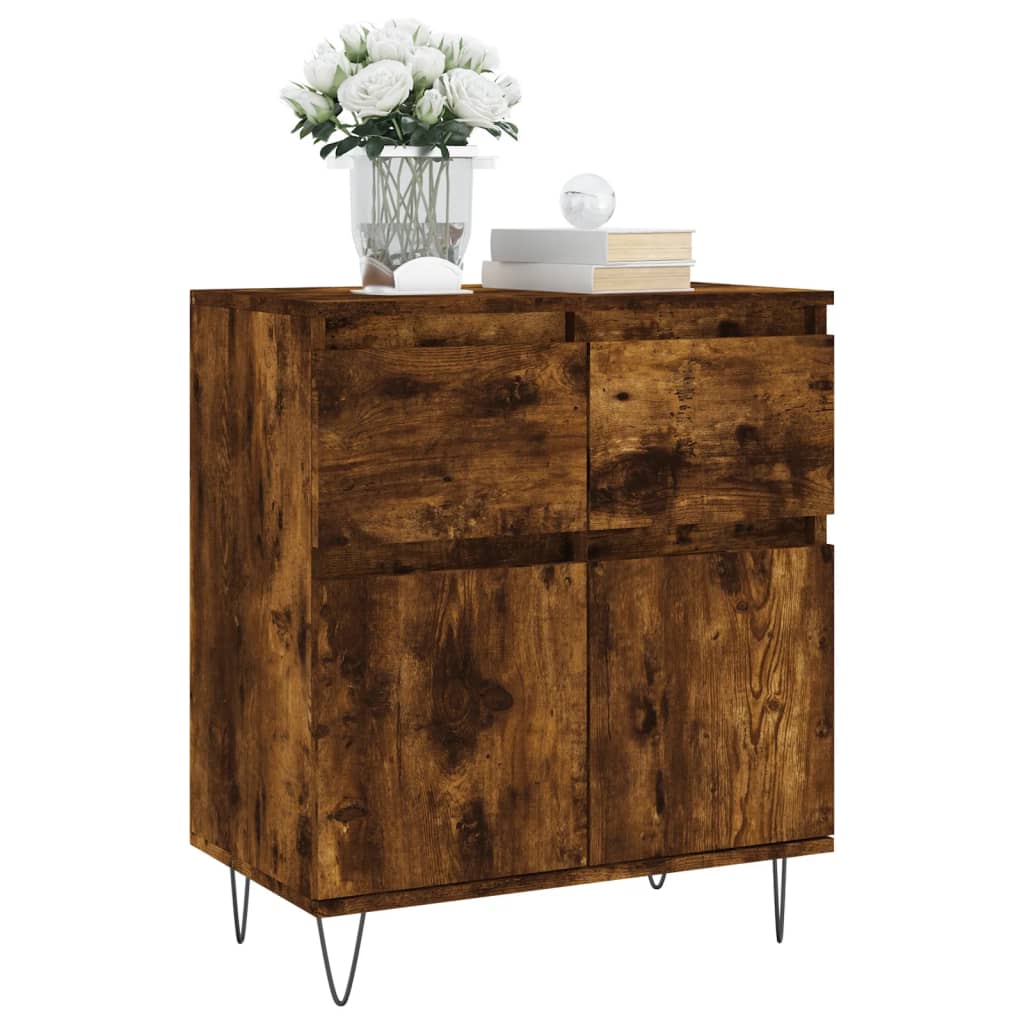 Sideboard Smoked Oak 60x35x70 cm Engineered Wood