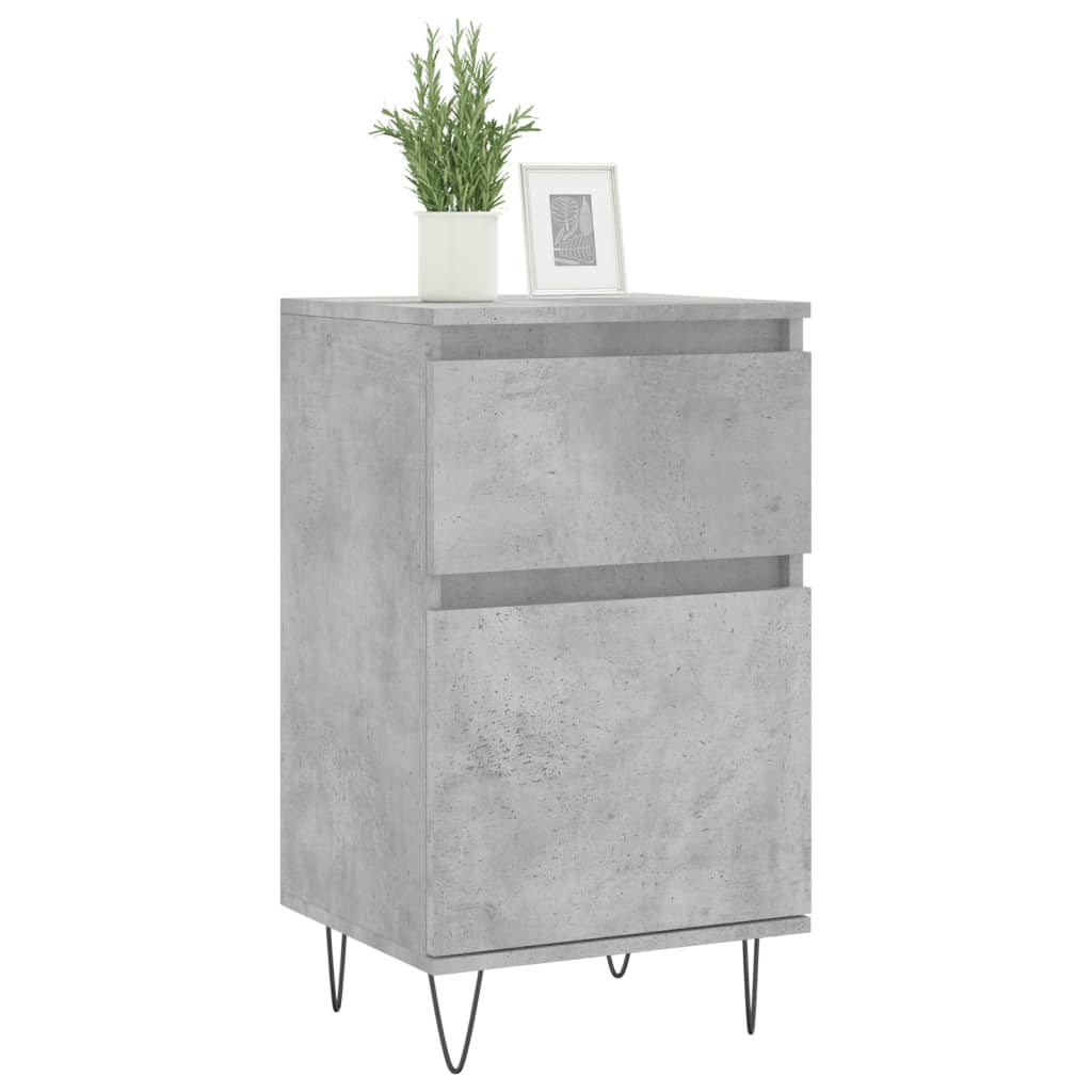 Sideboards 2 pcs Concrete Grey 40x35x70 cm Engineered Wood
