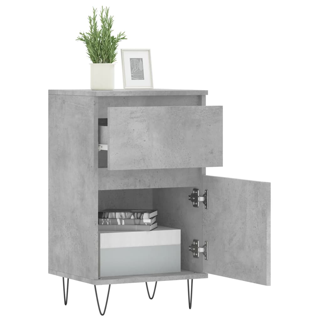 Sideboards 2 pcs Concrete Grey 40x35x70 cm Engineered Wood