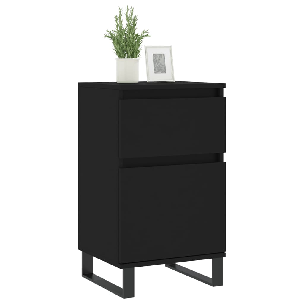 Sideboards 2 pcs Black 40x35x70 cm Engineered Wood