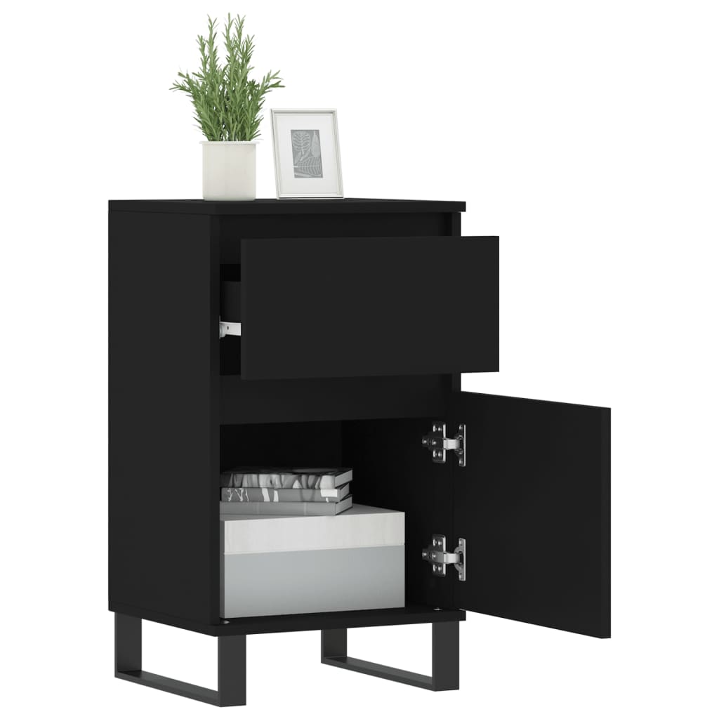 Sideboards 2 pcs Black 40x35x70 cm Engineered Wood