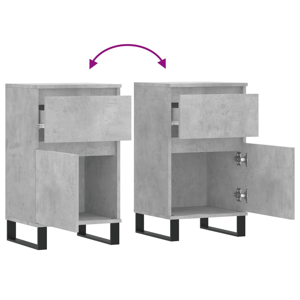 Sideboard Concrete Grey 40x35x70 cm Engineered Wood