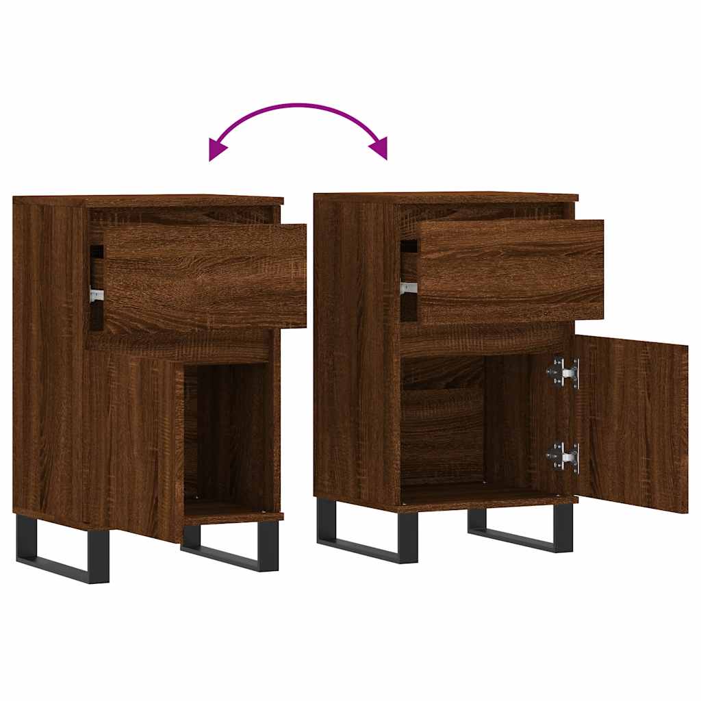 Sideboards 2 pcs Brown Oak 40x35x70 cm Engineered Wood