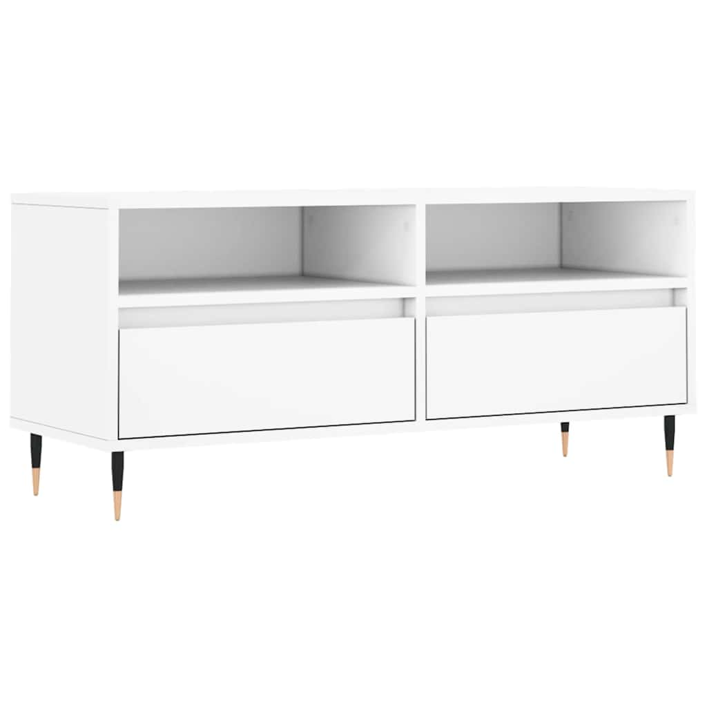 TV Cabinet White 100x34,5x44,5 cm Engineered Wood
