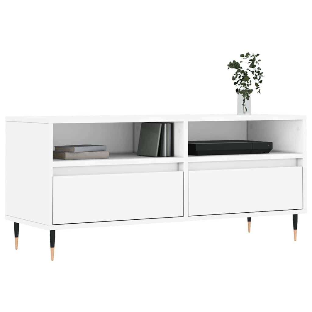 TV Cabinet White 100x34,5x44,5 cm Engineered Wood