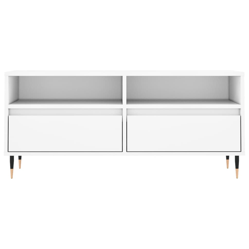 TV Cabinet White 100x34,5x44,5 cm Engineered Wood